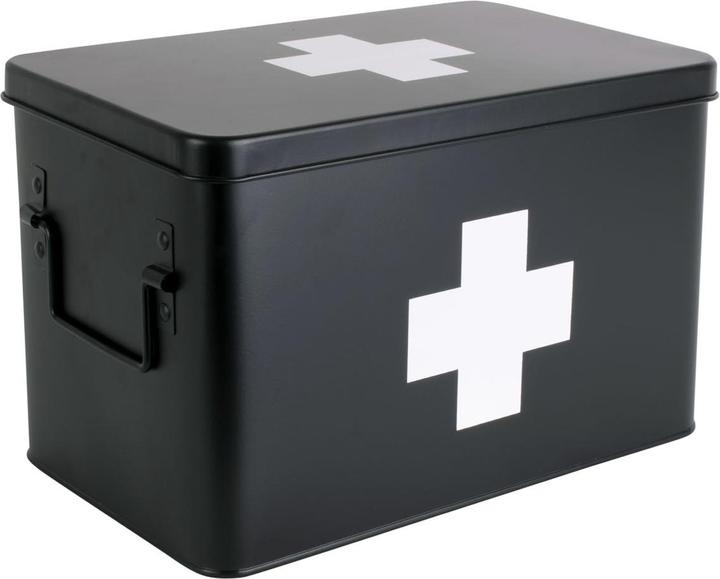 Actual product image present time First aid cabinet large 31.5 x 21 cm, black matt