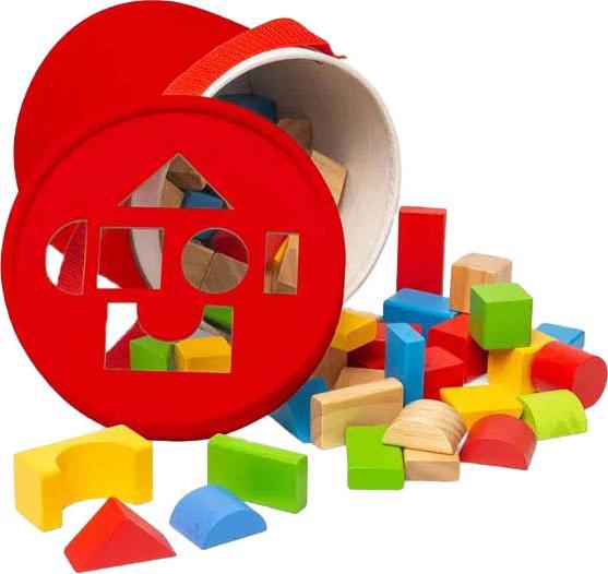 Produktbild Bigjigs bunte Holzbausteine, 80 Stück.