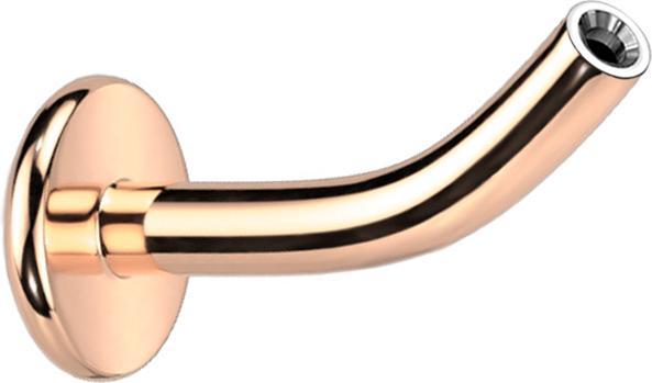 Star Piercing Micro Threadless Labret-Stab Banane rosegold (Titan G23, ohne Messing)