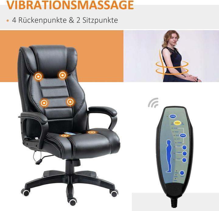 Actual product image Homcom Height-adjustable office chair with massage