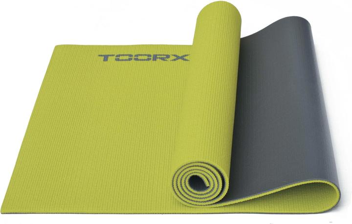 Toorx Tappetino yoga MAT-176 173x60x0,6 Verde lime / Grigio (6 mm)