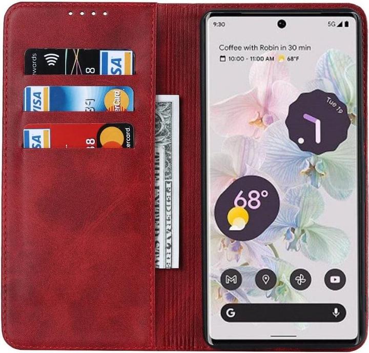 Productafbeelding Cover-Discount Google Pixel 7 Pro - Stand Flip Case Cover rood (Google Pixel 7 Pro)