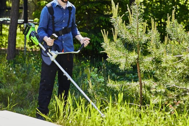 Actual product image Greenworks lawn mower GD40BCB (Trim line)