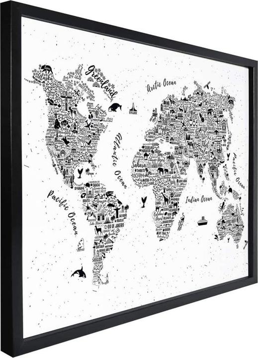 Actual product image Trenddeko World Map - Around the world (30 x 24 cm)