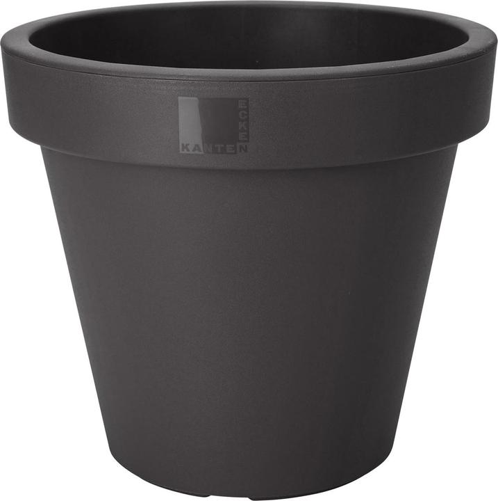 Produktbild ProGarden 2er-Set Blumentopf rund, anthrazit, Pflanztopf aus 100% recyclebarem Kunststoff, Ø 25 cm (25 cm)