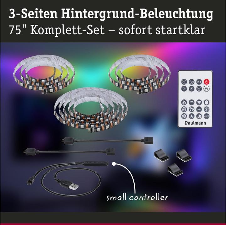Produktbild Paulmann EntertainLED USB TV Stripe (RGB, 310 cm, Indoor)