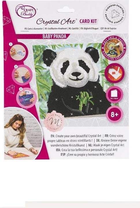 Image du produit Craft Buddy Baby Panda, Carte 18x18cm Crystal Art