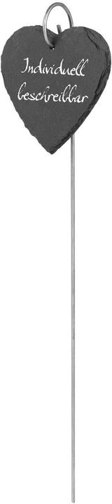 Produktbild Hoberg Pflanzschilder Set Schiefer Herz, 10 Stück, Zubehörtyp (40 cm, 10 cm)