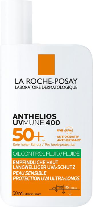 La Roche Posay Anthelios UV Mune Oil Control Fluid (Sonnencreme Gesicht, SPF 50+, 50 ml, 49 g)