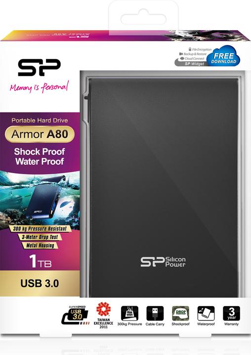 Image du produit Silicon Power Armor A80 - Disque dur - 1 To - externe (portable) (1 To)