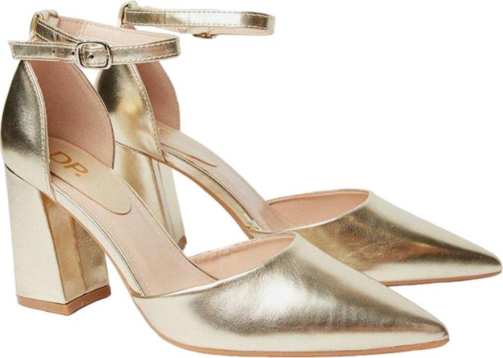 Actual product image Dorothy Perkins Womens/Ladies Blanche Pointed Ankle Strap High Block Heel Court Shoes (39)