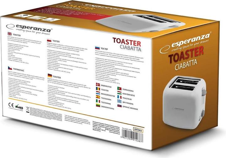 Actual product image Esperanza Ciabatta EKT002 (600W, white)