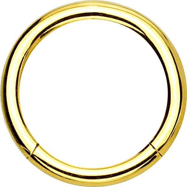 Star Piercing Micro Segmentring klappbar vergoldet (ohne Messing, Titan G23)