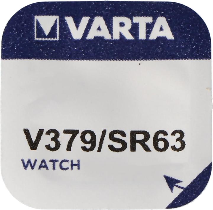 Immagine prodotto Varta Batteria a bottone per orologio V379, 1.55V, 14mAH (1 pz., SR63, 14 mAh)