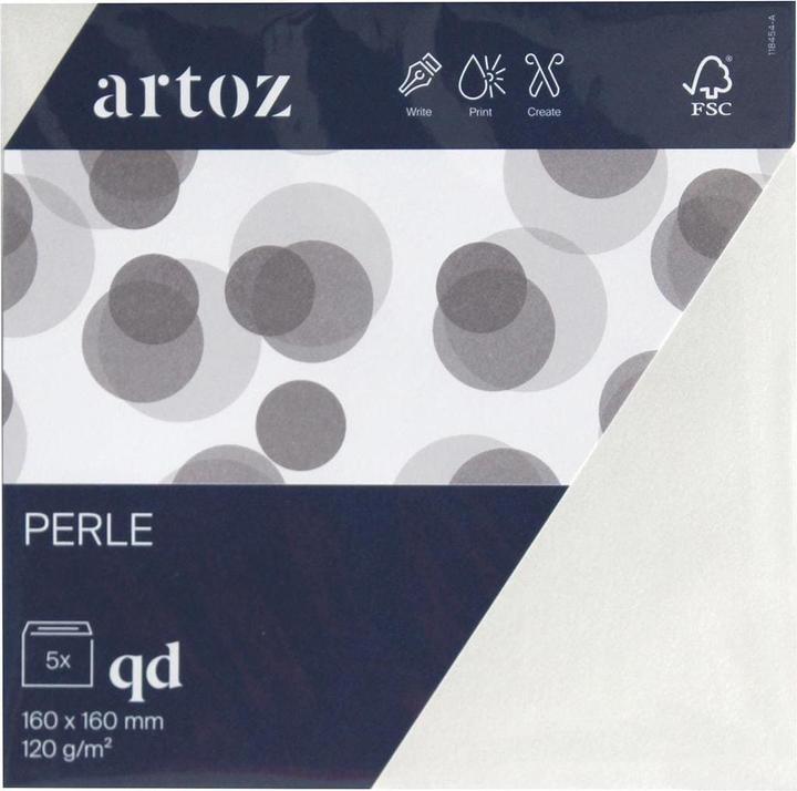 Image du produit Artoz Enveloppes Perle blanches (16 x 16 cm, 5 x)