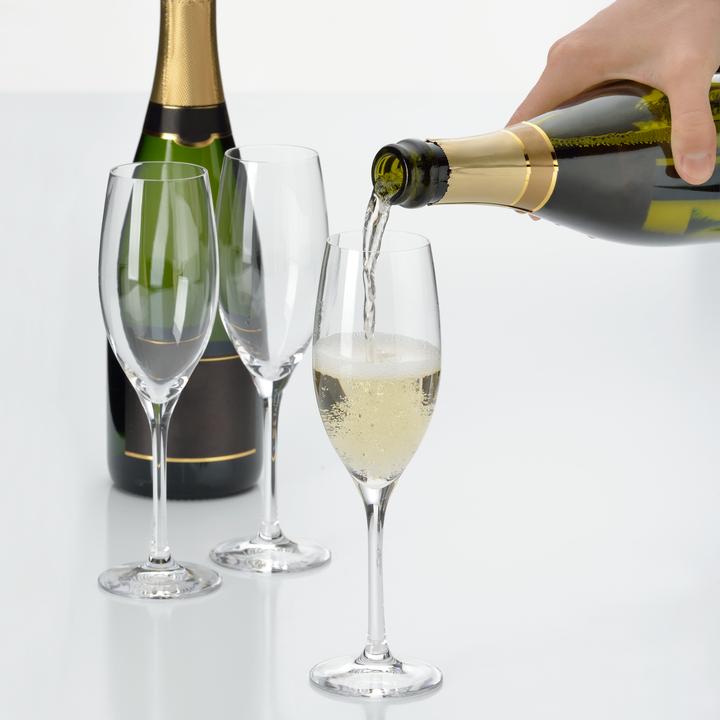 Actual product image WMF Easy Plus champagne glasses set of 6, 250ml, crystal glasses, dishwasher safe (25 cl, 6 Glasses, Champagne glasses)