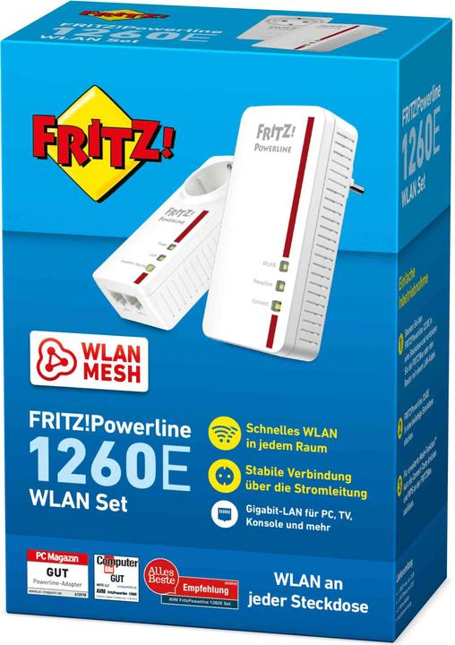 Image du produit AVM FRITZ!Powerline 1260 WLAN Set (1200 Mbit/s)