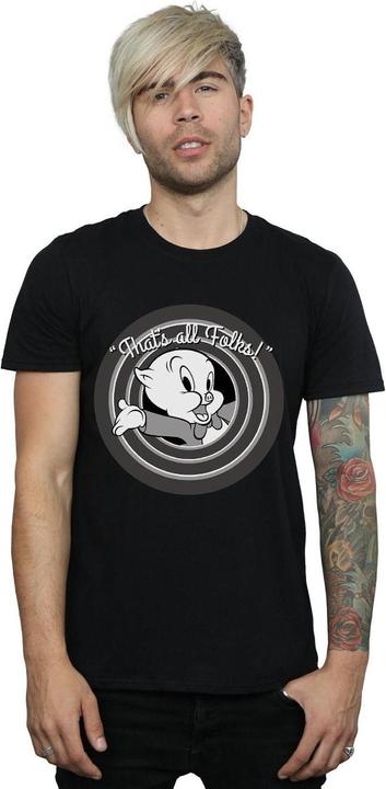 Immagine prodotto Looney Tunes Maglietta uomo That's All Folks Porky Pig in cotone (XXL)