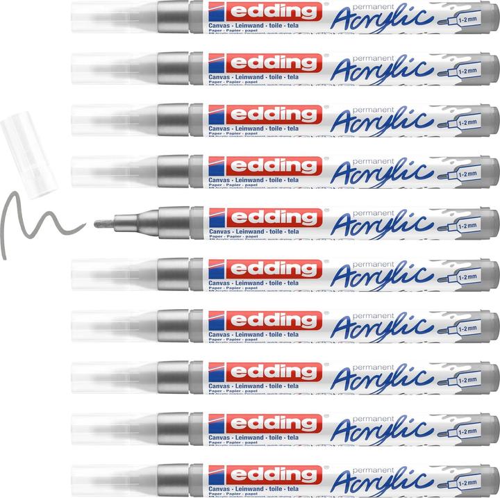 Produktbild Edding Acrylmarker 5300 Fein (Silber, 2 mm, 1 x)