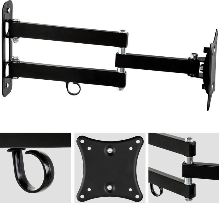 Produktbild tectake 4x TV Wandhalterung (Wand, 24", 20 kg)