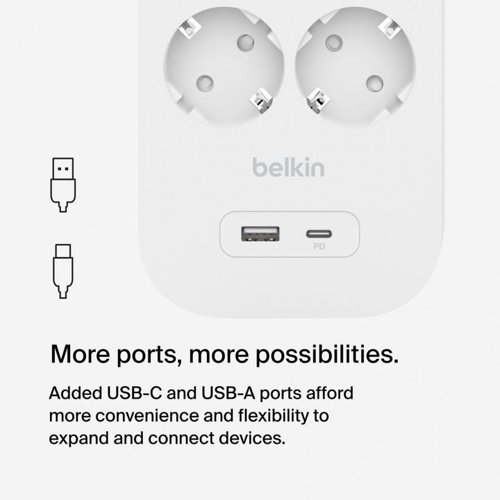 Immagine prodotto Belkin Protezione contro le sovratensioni Surgemaster (6 x, CEE 7/3, 2 m)