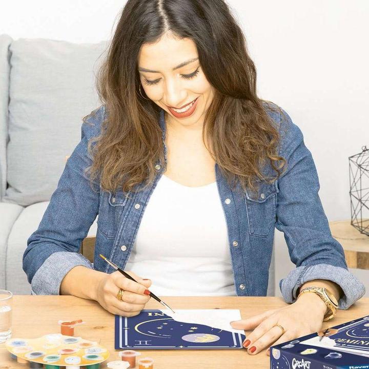 Actual product image Ravensburger CreArt - Painting by numbers 23742 - Zodiac Sign: Gemini, zodiac sign Gemini - from 14