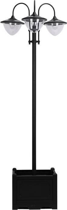 Immagine prodotto Swisshandel24 Luce solare da giardino Lampada a 3 teste con base per vaso da fiori Impermeabile in acciaio inox (IP44)