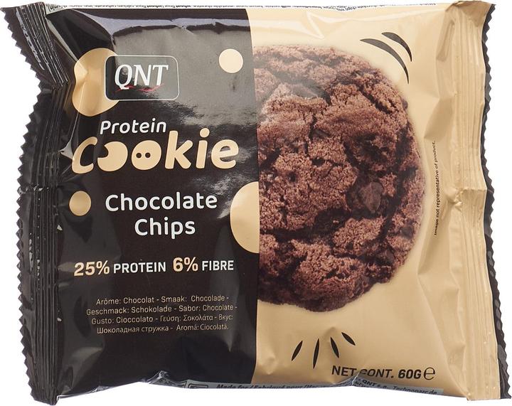 Produktbild QNT Protein Cookie Chocolate Chips (Chocolate Chips, 1 Stk., 60 g)