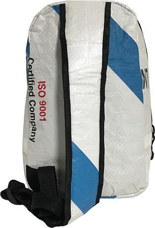 Actual product image Bekos Upcycling - Sling backpack medium from recycled cement bags Elephant