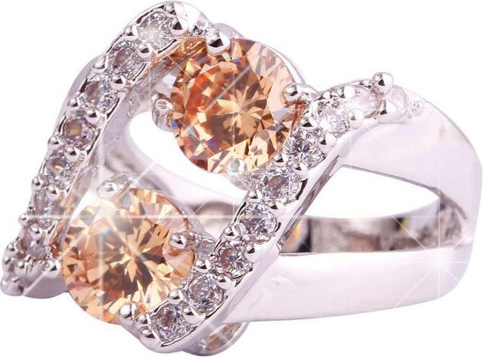 Produktbild Hermex versilberter Ring mit Morganite - Gr. 52 / Size 6 (51)