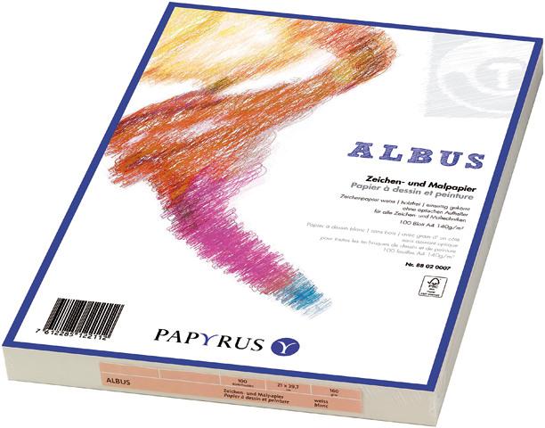 Actual product image Papyrus ALBUS - Drawing and painting papers (A3, Plain)