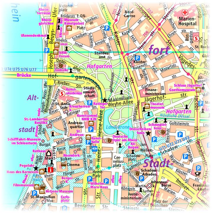 Produktbild PublicPress.1213 Stadtplan Düsseldorf