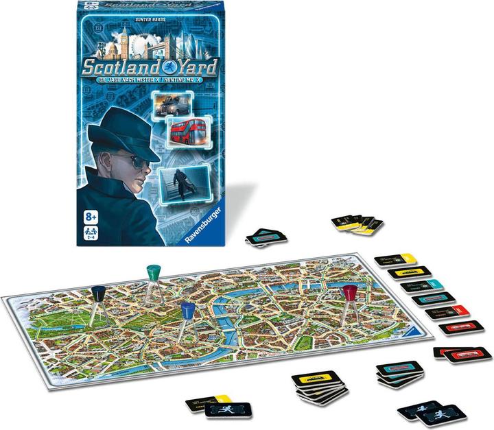 Produktbild Ravensburger 22451 - Scotland Yard, Mitbringspiel für 2-4 Spieler, Strategiespiel ab 8 Jahren (Deutsch, Spanisch, Französisch, Niederländisch, Italienisch, Portugiesisch)