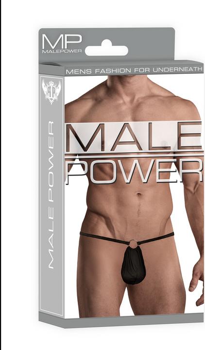 Image du produit Male Power G-String avec anneau frontal - Black (Taille unique)