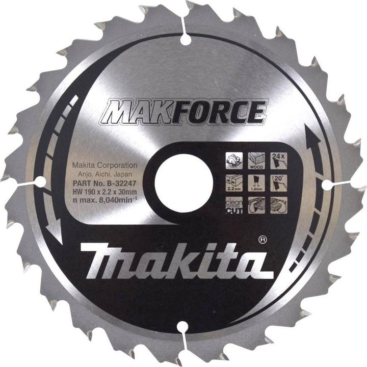 Makita MAKFORCE circular saw blade 190x30