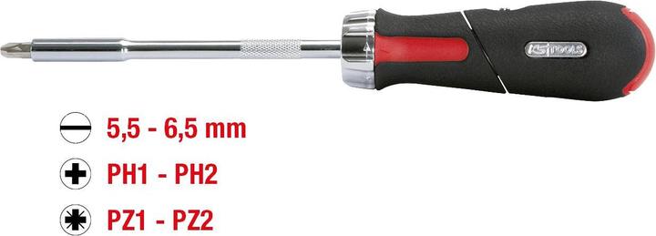 Actual product image KS Tools 1/4" Revolver Ratchet Bit Screwdriver (40 Nm)