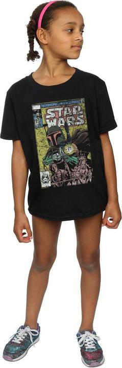 Actual product image Star Wars Girls Boba Fett Comic Cotton T-Shirt (140, 146)