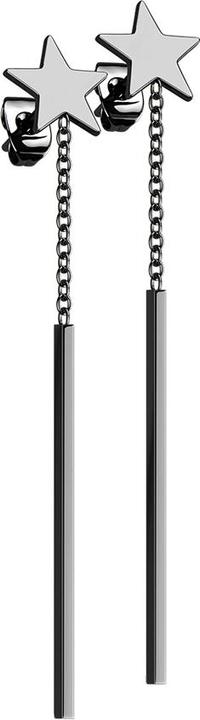 Star Piercing Micro Labret Innengewinde silber fünf Opale weiss (ohne Messing, Chirurgenstahl 316L)