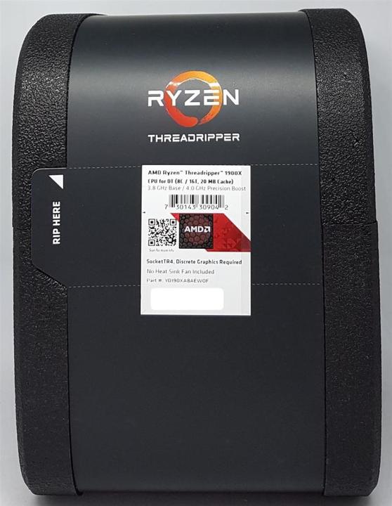 Actual product image AMD Ryzen Threadripper 1900X (TR4, 3.80 GHz, 8 -Core)