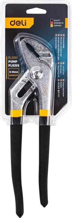 Immagine prodotto Deli Tools Pinze per pompe da 10" EDL2610 (nero) (250 mm)