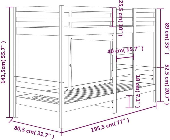 Image du produit VidaXL Frederik (75 x 190 cm)