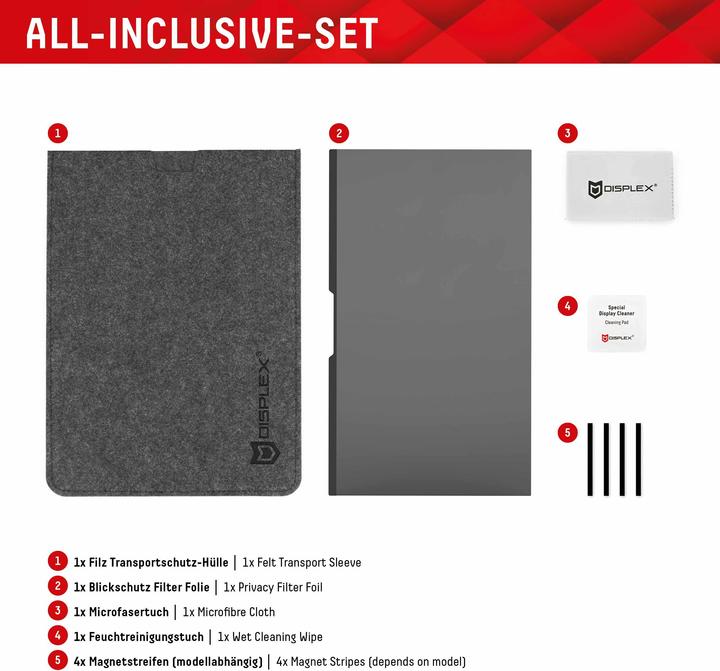 Productafbeelding Displex Privacy Safe, Laptop Blickschutzfilter (13.30", 16 : 10)
