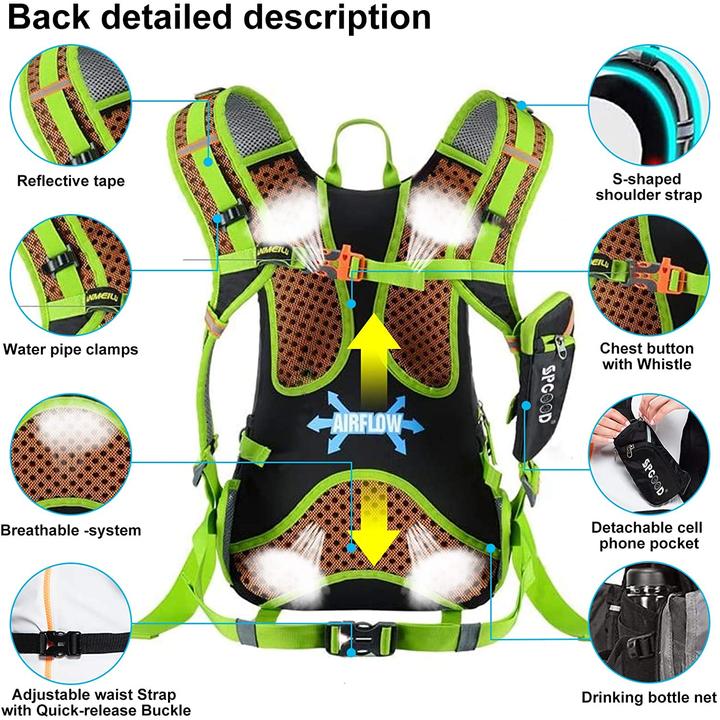Produktbild Spgood Fahrradrucksack Grün 30L