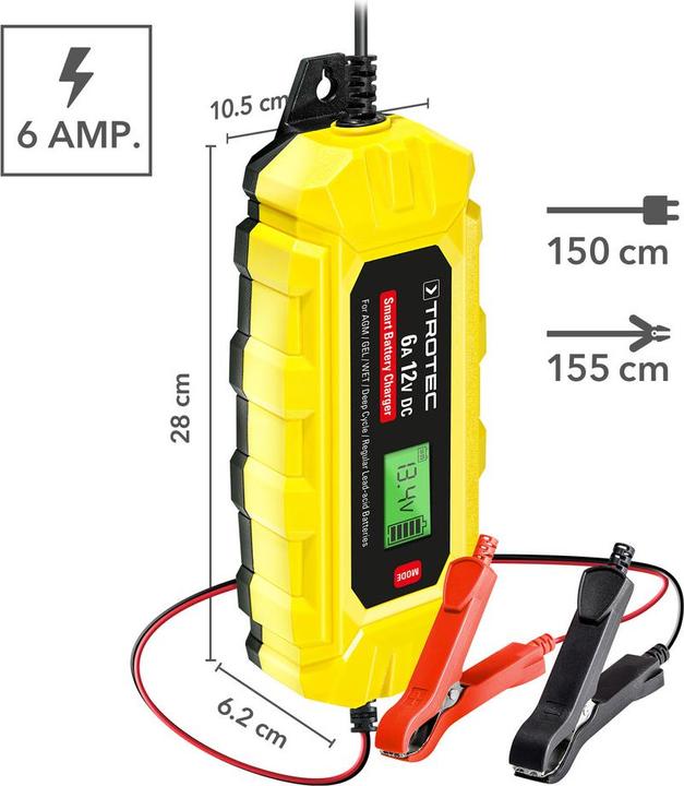 Immagine prodotto Trotec Accumuliatoriaus pakrovėjas PBCS 6A 30-00055 (12V, 6 A)