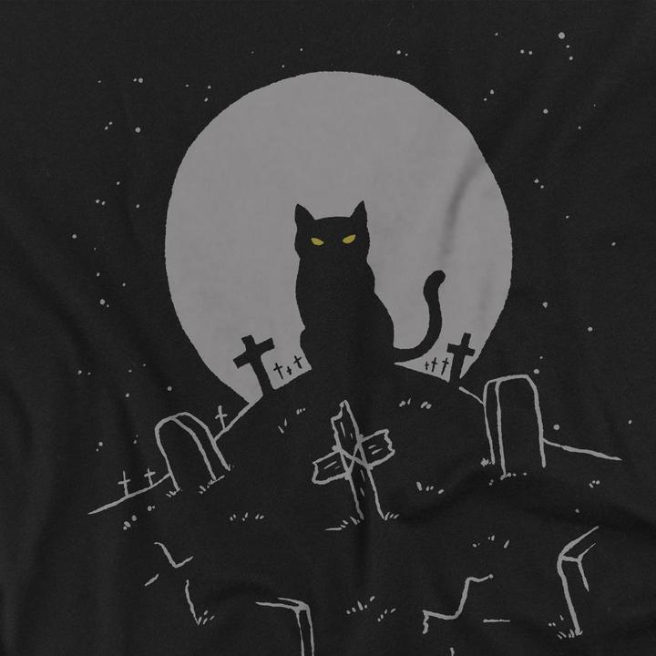 Actual product image Pet Sematary Mens Cat With Tombstones T-Shirt (XL)