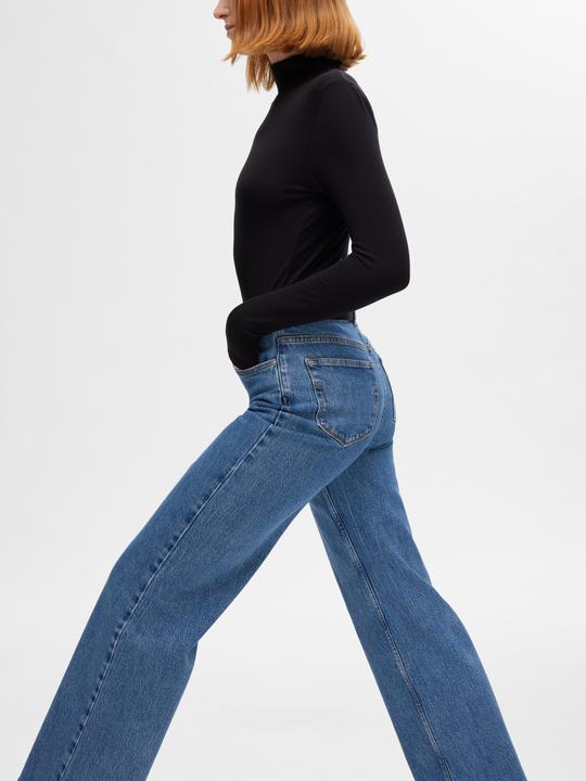 Actual product image Selected Femme Slfalice Hw Wide Long Wing Blu Jean Noos (28)