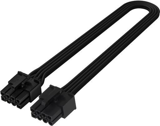 Actual product image Silverstone 8 Pin PCIe to 6+2 Pin PCIe Cable 350mm