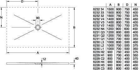 Produktbild Villeroy & Boch V&B Duschwanne SUBWAY INFINITY mit Antirutsch 900x700x40mm we