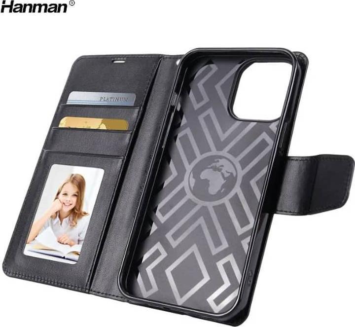 Image du produit Hanman Apple iPhone 7/8/SE 2020/SE 2022 - Mill Flip Case mit 3 Kartenfächern, schwarz (Apple iPhone 7, Apple iPhone 8, Apple iPhone SE (2ème génération), Apple iPhone SE (3ème génération))