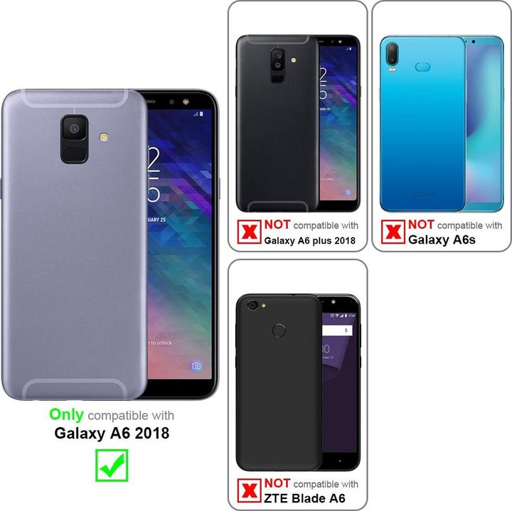 Actual product image Cadorabo Book with stand function cover (Samsung Galaxy J6 (2018))